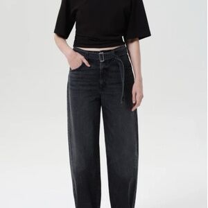 AGOLDE Cuffed Taper Black Size 27